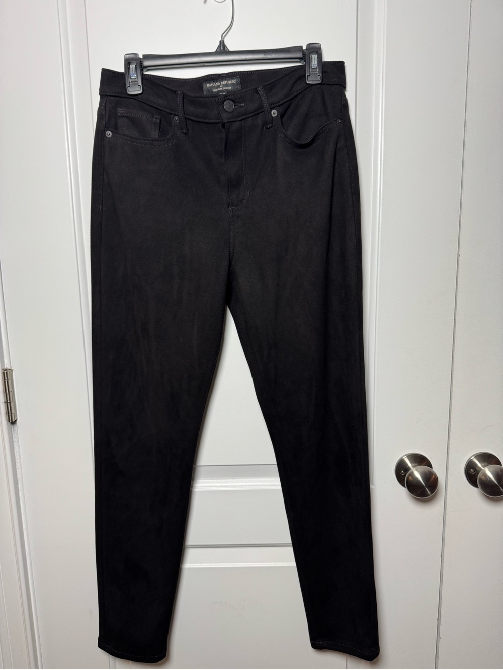 Women’s Banana Republic Vegan Suede High-Rise Skinny Jeans Black Size 29/8
